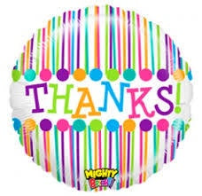 Foil - 21" - Thanks - Mad Parties & Supplies