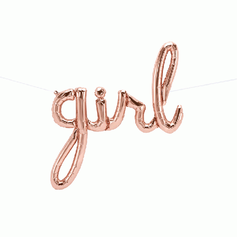Airfilled Foil - Girl - Rose Gold (01330-01) - Mad Parties & Supplies