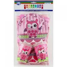 Party Pack - Pink Owl (360207) - Mad Parties & Supplies