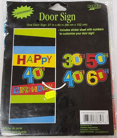 Door Sign with stickers - Mad Parties & Supplies