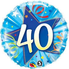 Foil - 18" - 40th (30244) - Mad Parties & Supplies