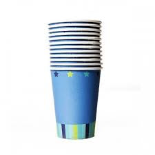 Cups - Blue stars (PCSD5222) - Mad Parties & Supplies