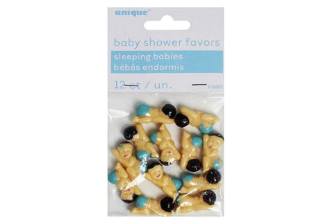 Baby Shower Favors - Sleeping Baby (Blue) (13587) - Mad Parties & Supplies