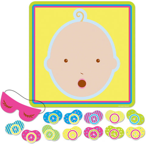 Baby Shower Game - Pin the Pacifier (66675) - Mad Parties & Supplies