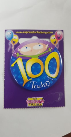 Badge - 100th Birthday - Mad Parties & Supplies