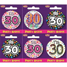 Badge - 30th Birthday - Mad Parties & Supplies