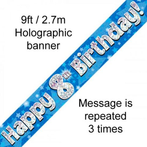 Banner - 8th (Blue) (24696) - Mad Parties & Supplies