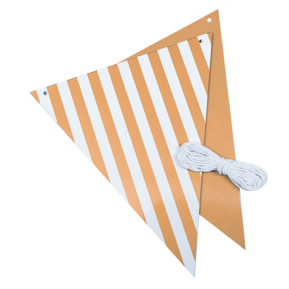 Flag Bunting - Gold & White Stripes (5219SMGP) - Mad Parties & Supplies