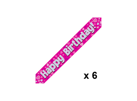 Banner - Happy Birthday (Pink) (624320) - Mad Parties & Supplies