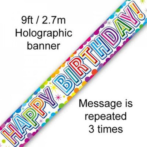Banner - Happy Birthday (625648) - Mad Parties & Supplies