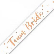 Banner - Team Bride (Rose Gold) (625655) - Mad Parties & Supplies