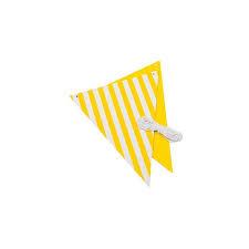 Flag Bunting - Yellow & White Stripes (5219SYEP) - Mad Parties & Supplies