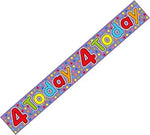 Banner - Happy 4th Birthday (QA149/3) - Mad Parties & Supplies