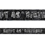 Banner - Happy 40th Birthday - Mad Parties & Supplies