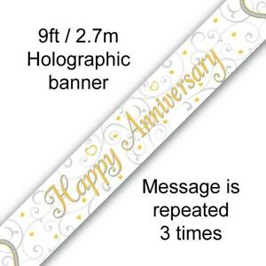 Banner - Happy Anniversary - Mad Parties & Supplies