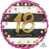 Foil - 18" - 18th (3716001) - Mad Parties & Supplies