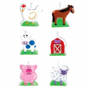 Birthday Candle Set - Farm Animals (179474) - Mad Parties & Supplies