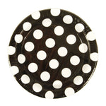 Plates - 7" - Lunch - Paper - Black & White Spots (37454) - Mad Parties & Supplies