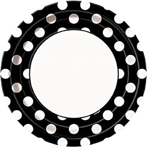 Plates - 9" - Dinner - Black & White Spots (37505) - Mad Parties & Supplies