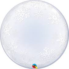 Bubble Balloon - Snowflakes (15609) - Mad Parties & Supplies