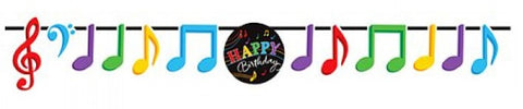 Circle Banner - Dancing Music Notes (291816) - Mad Parties & Supplies