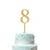 Single Number Acrylic Cake Topper - Gold - Mad Parties & Supplies