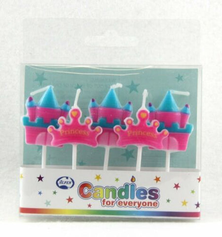 Candle - Set of 5 - Princess (442523) - Mad Parties & Supplies
