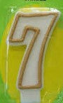 Candle - Gold outline - Numbers 0 to 9 - Mad Parties & Supplies