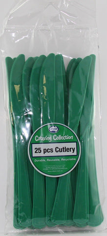 Knives - Pkt25 - Hunter Green - Mad Parties & Supplies