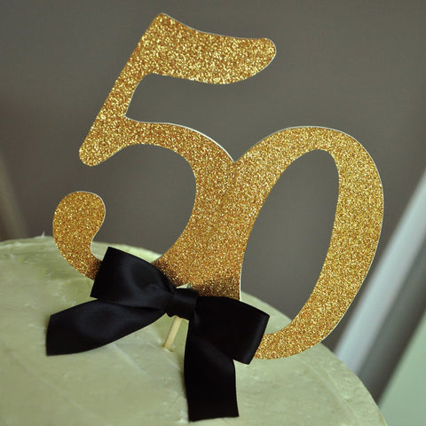Cake Topper - 50th - Mad Parties & Supplies