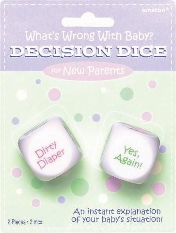 Decision Dice for New Parents - Baby Shower (382359) - Mad Parties & Supplies