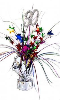 Spangle Centrepiece - 30th - Multicoloured (207315) - Mad Parties & Supplies