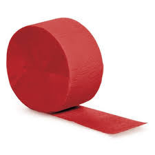 Crepe Streamers - Pkt 1 - Red (530081) - Mad Parties & Supplies