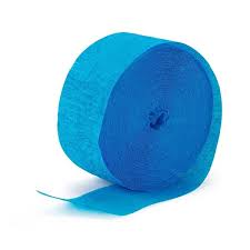 Crepe Streamers - Pkt 1 - Azure Blue (5300515) - Mad Parties & Supplies