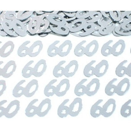 Scatters - 60th (Silver) (ZSF60S) - Mad Parties & Supplies