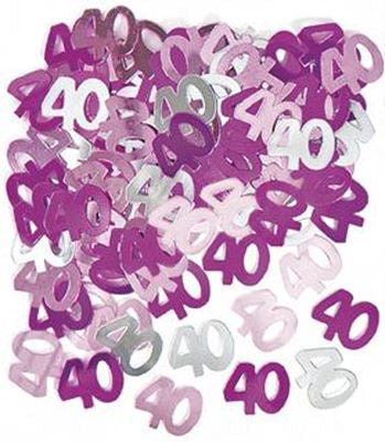 Scatters - 40th (Pink) (55205) - Mad Parties & Supplies