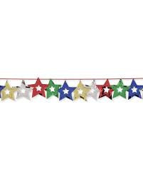Confetti Garland - Multicoloured Stars (03-1017) - Mad Parties & Supplies