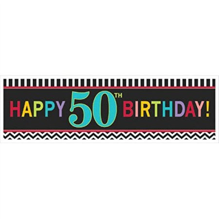 Sign Banner - Happy 50th Birthday (120089) - Mad Parties & Supplies