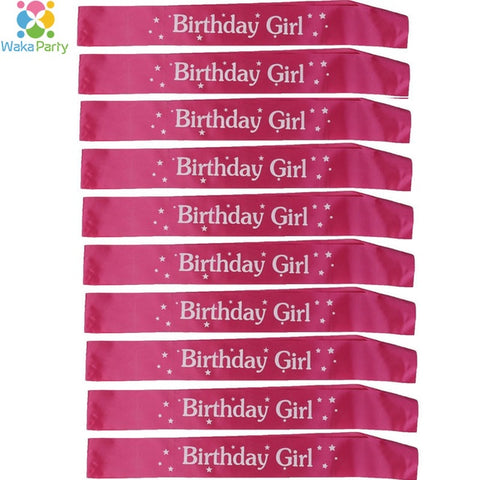 Sashes - Birthday Girl (Pink) - Mad Parties & Supplies