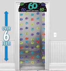 Doorway Curtain - 60th (UK56631) - Mad Parties & Supplies