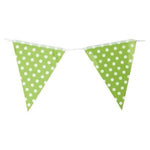 Flag Bunting - Green & White Spots (10021) - Mad Parties & Supplies