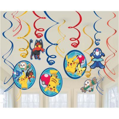 Pokemon - Hanging Swirl Decorations - Mad Parties & Supplies