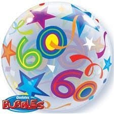 Bubble Balloon - 60th (201203E) - Mad Parties & Supplies