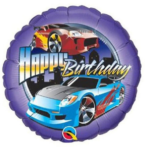 Foil - 18" - Happy Birthday (Car) (99097) - Mad Parties & Supplies