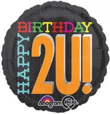 Foil - 18" - Happy Birthday 2U (26740) - Mad Parties & Supplies