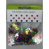 Scatters - 40th - Multicoloured (DPI0848) - Mad Parties & Supplies