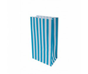 Paper Treat Bag - Blue & White Stripes (5111SEBP) - Mad Parties & Supplies
