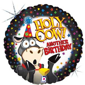 Foil - 18" - Happy Birthday Holy Cow (86439) - Mad Parties & Supplies