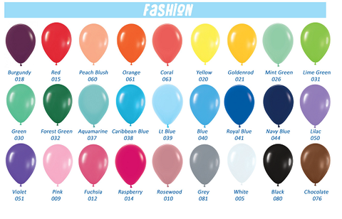 Single Plain Latex Balloons (Inflated) - Mad Parties & Supplies