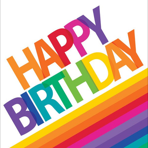 Napkins - Rainbow Happy Birthday (663972) - Mad Parties & Supplies